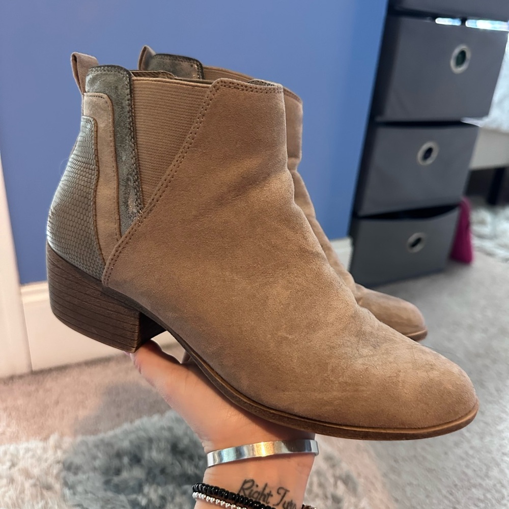 Madden Girl Taupe Ankle Booties